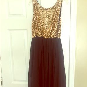 High Low sequin Prom Dress